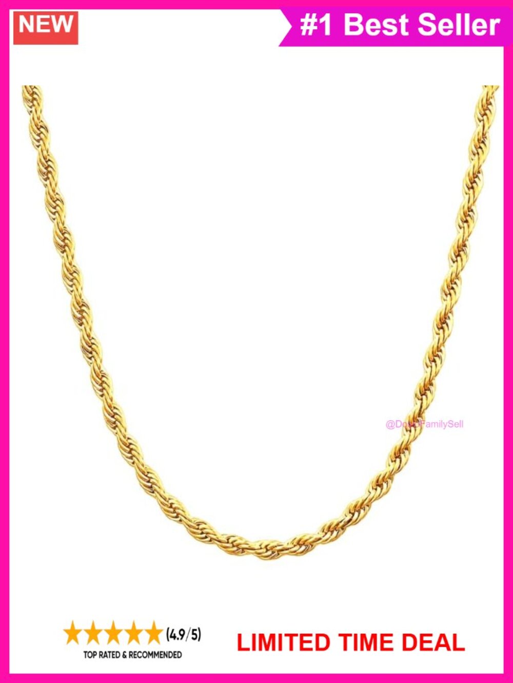 14K Solid Yellow Gold Twisted Rope Chain Necklace 2mm 16in Unisex Jewelry